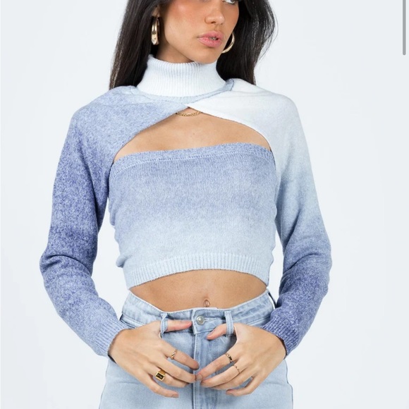 Princess Polly Blue Two Piece Sweater US size XS/S - Picture 4 of 4